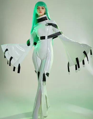 Vista 2 de Cosplay.fm Body de cosplay de anime para mujer con medias gargantilla
