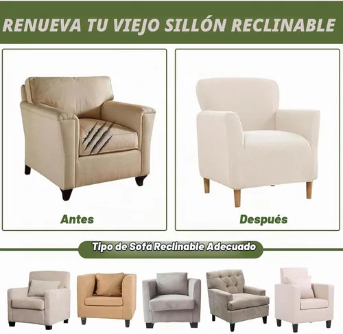 Vista 3 de FUANGUI Funda para Sillón de Banquete con Brazos Fundas para Sillas Elásticas Funda para Sillón Club Funda Suave para Sillón Sofá Cubiertas