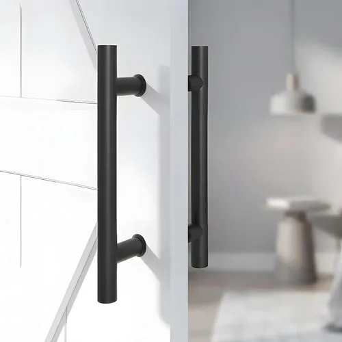 Vista 12 de TOGU TG-6012 - Manija de puerta de doble cara de 36 pulgadas, tirador de escalera de acero inoxidable SUS304 negro mate, resistente para vidrio