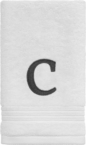 Vista 13 de Avanti Linens - Toalla de dedos, algodón suave y absorbente, decoración de baño bordada (colección de monogramas, inicial G)