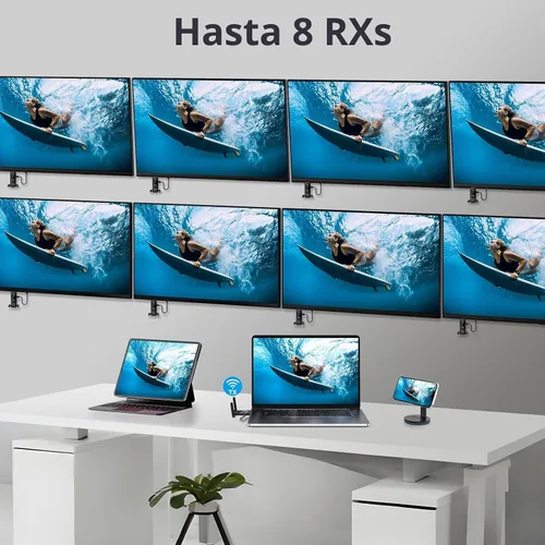 Vista 3 de Transmisor y receptor HDMI inalámbricos, 164.0 ft/165 pies, Plug and Play, hasta 8 RXs