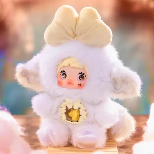 Vista 8 de POP JOY Nommi - Caja ciega de peluche V6 de felpa con 3 expresiones, adorable y misterioso, juguetes de peluche para niños y coleccionistas, figura