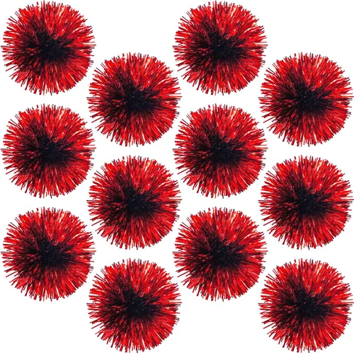 Vista 9 de 4 pulgadas x 12 unidades de lazos de oropel autoadhesivos para envolver regalos, dorado, plateado, rojo, verde para envolver regalos, vacaciones