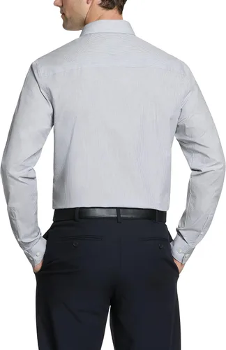 Vista 2 de Kenneth Cole Mens Dress Shirt Slim Fit Checks and Stripes (Patterned)