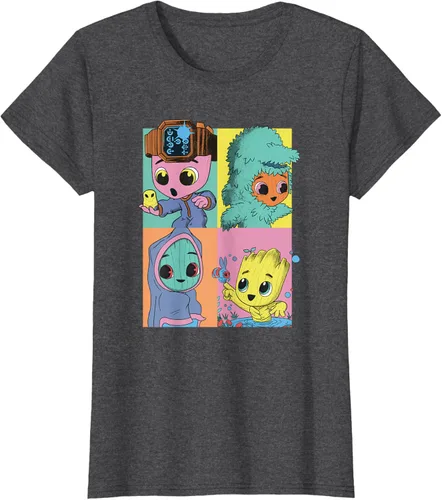 Vista 3 de Marvel I Am Groot Pop Art Costumes Box Up Camiseta, Negro