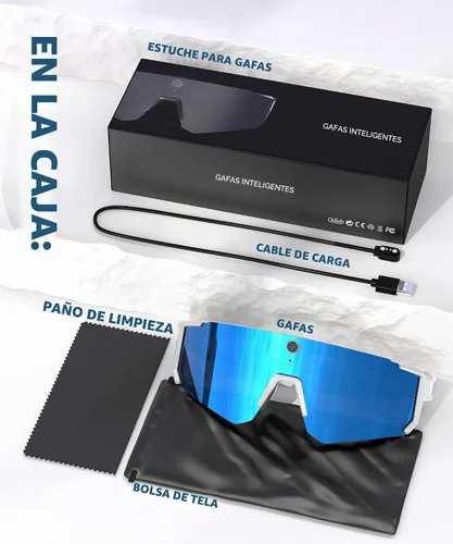 Vista 7 de Lentes inteligentes AI con cámara 4K, gafas de grabación de video con cámara, gafas de sol deportivas polarizadas con estabilización EIS