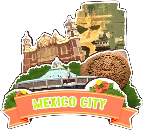 Vista 6 de Imán de nevera Cancún México Colección de madera 3D Madera Hecho a mano Recuerdos de la ciudad de viaje, imán para nevera Decoración del Hogar