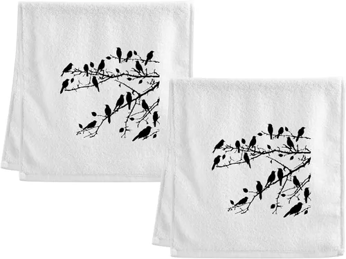 Vista 16 de Toallas de algodón suave para lavado facial, flores, acuarela, hortensias y parejas, flamencos, toallas de mano para entrenamiento, baño, juego de 2