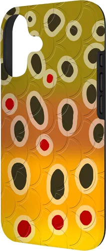 Vista 2 de Marrón trucha patrón pescado arte trucha pesca mosca pesca regalo caso para iPhone 17
