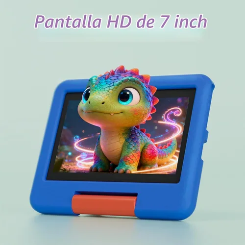 Vista 5 de Tablet para niños, tableta Android de 7 pulgadas para niños, 4GB RAM 32GB ROM expandible hasta 1TB, tabletas para niños pequeños con control
