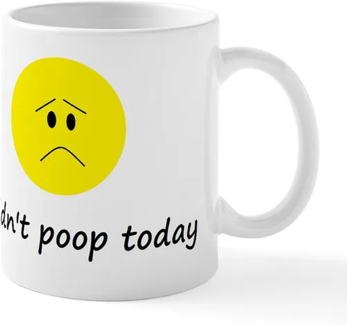 Vista 24 de CafePress Time To Poop Mugs Taza de café de cerámica de 11 oz (11.0 fl oz)
