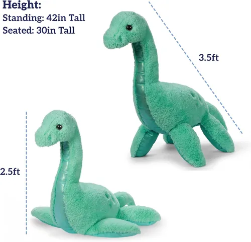 Vista 8 de Vermont Teddy Bear Animal de peluche de dinosaurio gigante – Peluche de dinosaurio jumbo, 3.5 pies, dinosaurio de 42 pulgadas, juguetes grandes