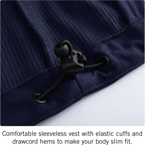 Vista 5 de BALEAF Chaleco ligero Softshell sin mangas para mujer, resistente al viento, cuello alto con bolsillos con cremallera, correr, senderismo, golf