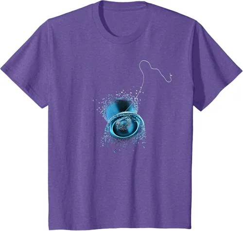 Vista 13 de Shattered Yo Yo - Camiseta de diseño azul impresionante, Negro, S
