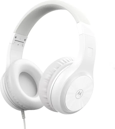 Vista 6 de Motorola Sound Moto XT120 - Auriculares con cable con micrófono, control de comando en línea para llamadas, auriculares plegables con cable con Negro
