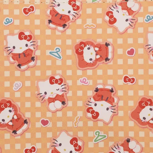 Vista 6 de Bioworld Sanrio Hello Kitty - Juego de bolsas de cosméticos de 3 piezas con estampado y cierre de cremallera