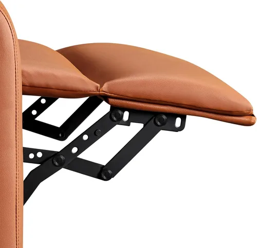 Vista 9 de Yaheetech Asiento de cine en casa, silla reclinable de piel sintética, moderna para sala de estar, sofá reclinable con bolsillo, color marrón