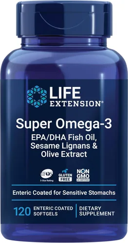 Vista 13 de Life Extension Aceite de pescado Super Omega-3 EPA/DHA, lignanos de sésamo y extracto de oliva. Salud cardíaca, salud cerebral, apoyo para la salud