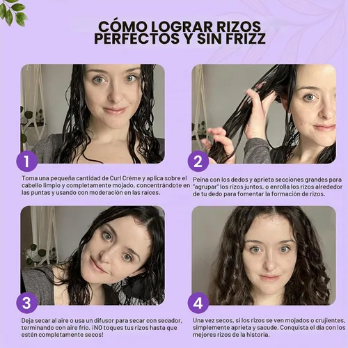 Vista 7 de Controlled Chaos, Como se ve en Shark Tank Curl Defining Cream para todo tipo de cabello para añadir suavidad y controlar el rizado, crema