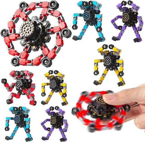 Vista 13 de Gokeey Regalos de Calcetín Navideño para Nietos Fidget Spinners Transformables para Niños y Adultos Alivio del Estrés Juguetes Sensoriales Fidget