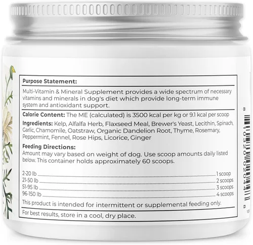 Vista 5 de Dr. Harvey's Suplemento multivitamínico y mineral a base de hierbas para perros (7 onzas)