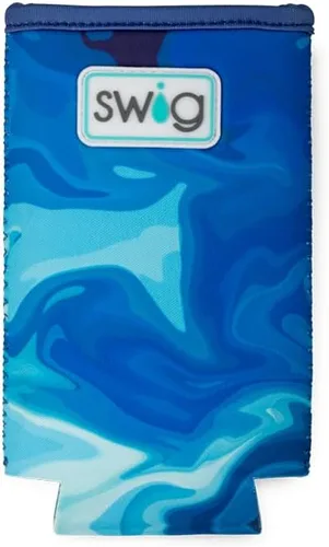 Vista 3 de Swig Life Skinny Can Coolie, soporte para latas delgado de 12 onzas, enfriador de vasos aislado de neopreno con bolsillo, fundas para botellas
