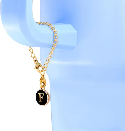 Vista 2 de Stanley - Accesorios de dije de letra de copa, 2 dijes de identificación con inicial personalizados para vaso, mango de identificación