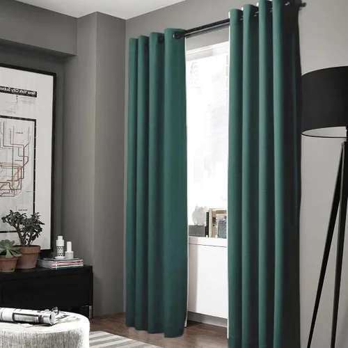 Vista 22 de Gorgeous Home - Panel de cortina de ventana de lino K92 de 1 pieza, liso, con ojales de bronce, 3 capas de forro de espuma, 100% térmica