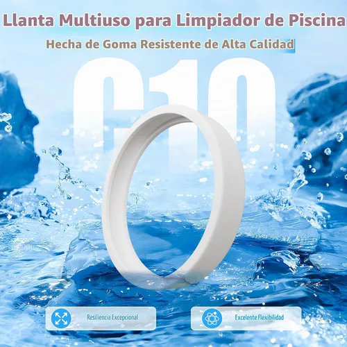 Vista 2 de Funmit Paquete de 3 neumáticos de repuesto para limpiador de piscina C10