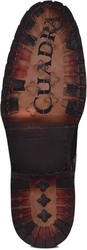 Vista 6 de Cuadra Botas de minería para hombre en piel auténtica Pirarucu y cuero bovino con cordones y cremallera, Minería, metálico