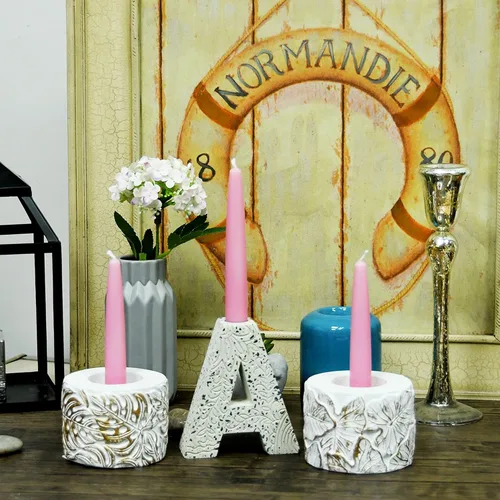 Vista 2 de Velas cónicas de 12 piezas, 6 pulgadas, color rosa, 12 unidades (paquete de 1)