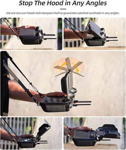 Vista 5 de 2 en 1 RC Pro Controlador Protector Protector Parasol Parasol Compatible para DJI RC Pro Control Remoto Joysticks Protector para DJI Mavic 3