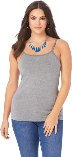 Vista 14 de Roaman's Cami de talla grande para mujer con brasier integrado y correas ajustables