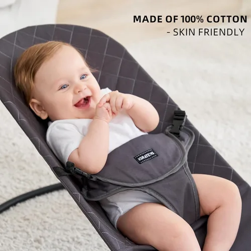 Vista 2 de iGRATENS Asiento de Tela para Mecedora - Funda para Mecedora Baby Bjorn Compatible con Modelo Balance Soft & Bliss, 100% Algodón, Amigable