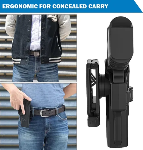 Vista 5 de OWB Funda para Sig P320 Compact 0.354 in/.40 - 360 Cinturón Molle ajustable para Sig Sauer P320 X Carry / M18 / X Compact / P320 RX - Cintura