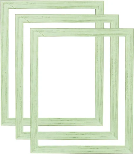 Vista 9 de Millbrook Collection - Portarretratos de madera country chic, paquete de 3, 8 x 10 pulgadas, color rojo Alabama, estrecho, molduras de madera maciza
