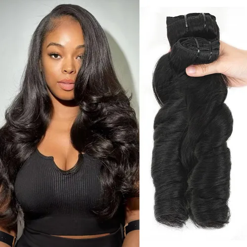 Vista 73 de Extensiones de cabello humano real rizado con clip, 4/27/4, ombré, rizado con clip, para mujer, 3C y 4A (12 pulgadas, #4/27/4)