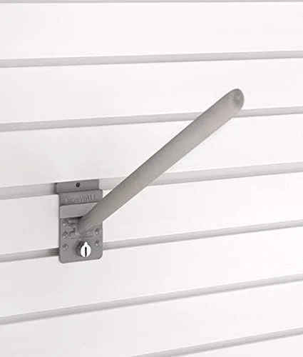 Vista 3 de Gancho de ángulo de pared con revestimiento de goma resistente de 12.5 pulgadas con cerradura (paquete de 2)