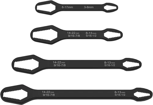 Vista 7 de Juego de 4 llaves Torx universales de 5/16 a 7/pulgadas, llave Torx de doble cabeza, ajustable, autoapretable, herramientas de mano, llave