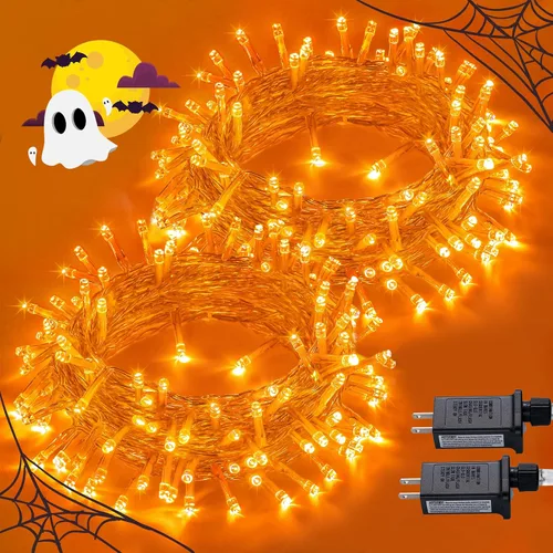 Vista 10 de JMEXSUSS - Tira de 100 luces led para interiores, 8 modos, enchufables, parpadeantes, 33 pies, luces navideñas para exteriores, a prueba de agua