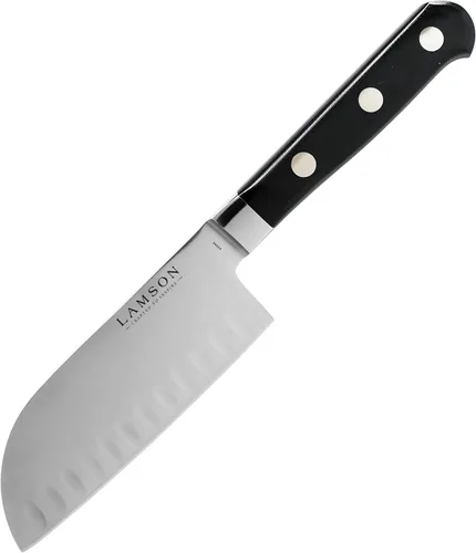 Vista 6 de Lamson Cuchillo Santoku de 5" Serie Premier Forged Borde hueco (FIRE)