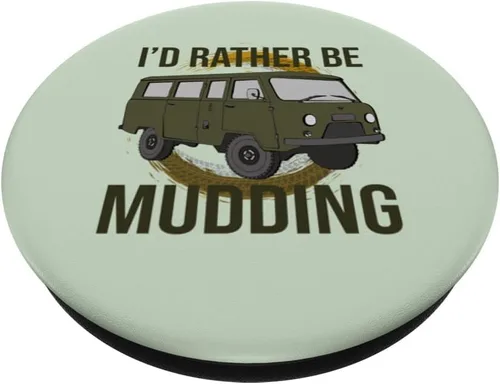 Vista 2 de Buchanka UAZ 452 Off-Road 4x4 Minivan Camping PopSockets intercambiables PopGrip