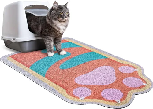 Vista 11 de Unicorn Catcher Alfombrilla de arena para gatos, alfombrilla grande antideslizante para arena para gatos, tapete suave para arena para gatos, tapete