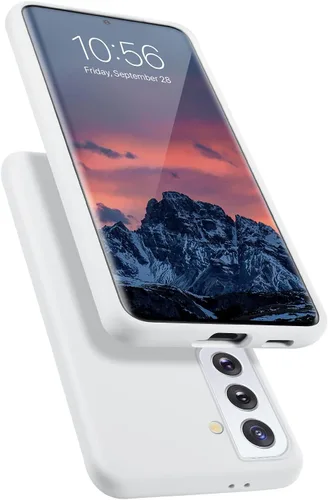 Vista 8 de Diseñada para Galaxy S21, funda de goma de gel de silicona líquida a prueba de golpes, cojín de forro de tela de microfibra suave compatible