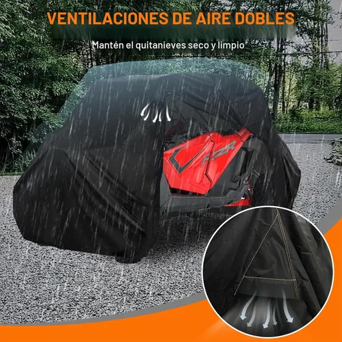 Vista 5 de Cubierta UTV 4 plazas impermeable 420D resistente con cremallera al aire