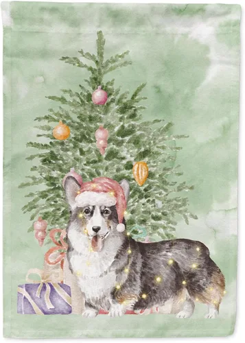Vista 58 de Caroline's Treasures CK8213GF Bulldog Inglés #2 Regalos de Navidad y árbol de jardín Bandera de buzón Bandera decorativa para patio exterior, patio