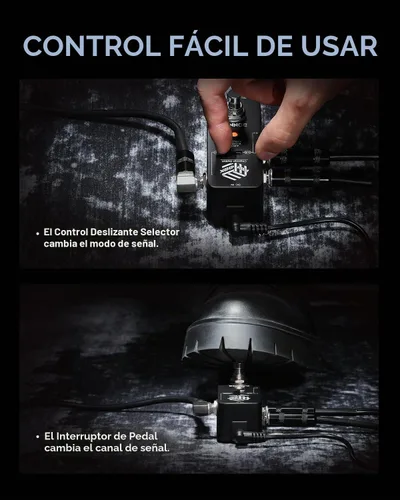Vista 3 de Donner Pedal de efecto ABY Box, conmutador AB de selector de línea, mini, para guitarra, True Bypass