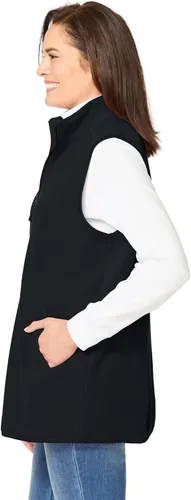 Vista 3 de Woman Within Chaqueta de forro polar con cremallera frontal para mujer talla extra grande