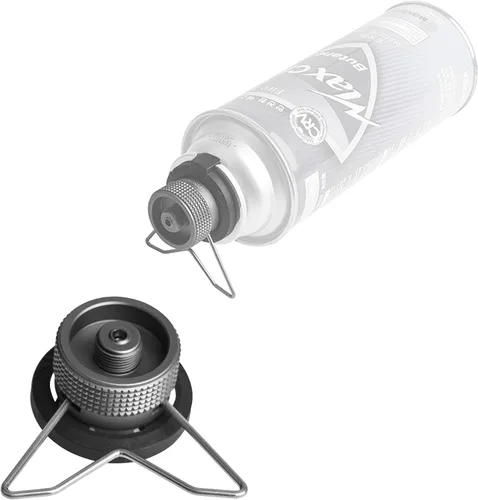 Vista 7 de CAMPINGMOON Adaptador de estufa de gas para parrilla de camping de adaptador de propano de 1 libra y adaptador de recipiente de butano Z11+Z22
