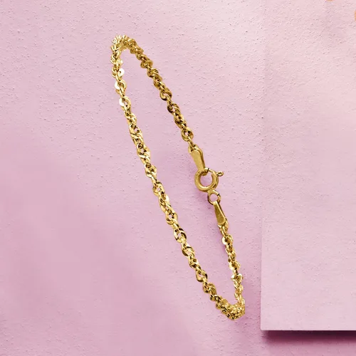 Vista 3 de Pure Collection by Ross-Simons Italian 14kt Yellow Gold Rope-Chain Bracelet